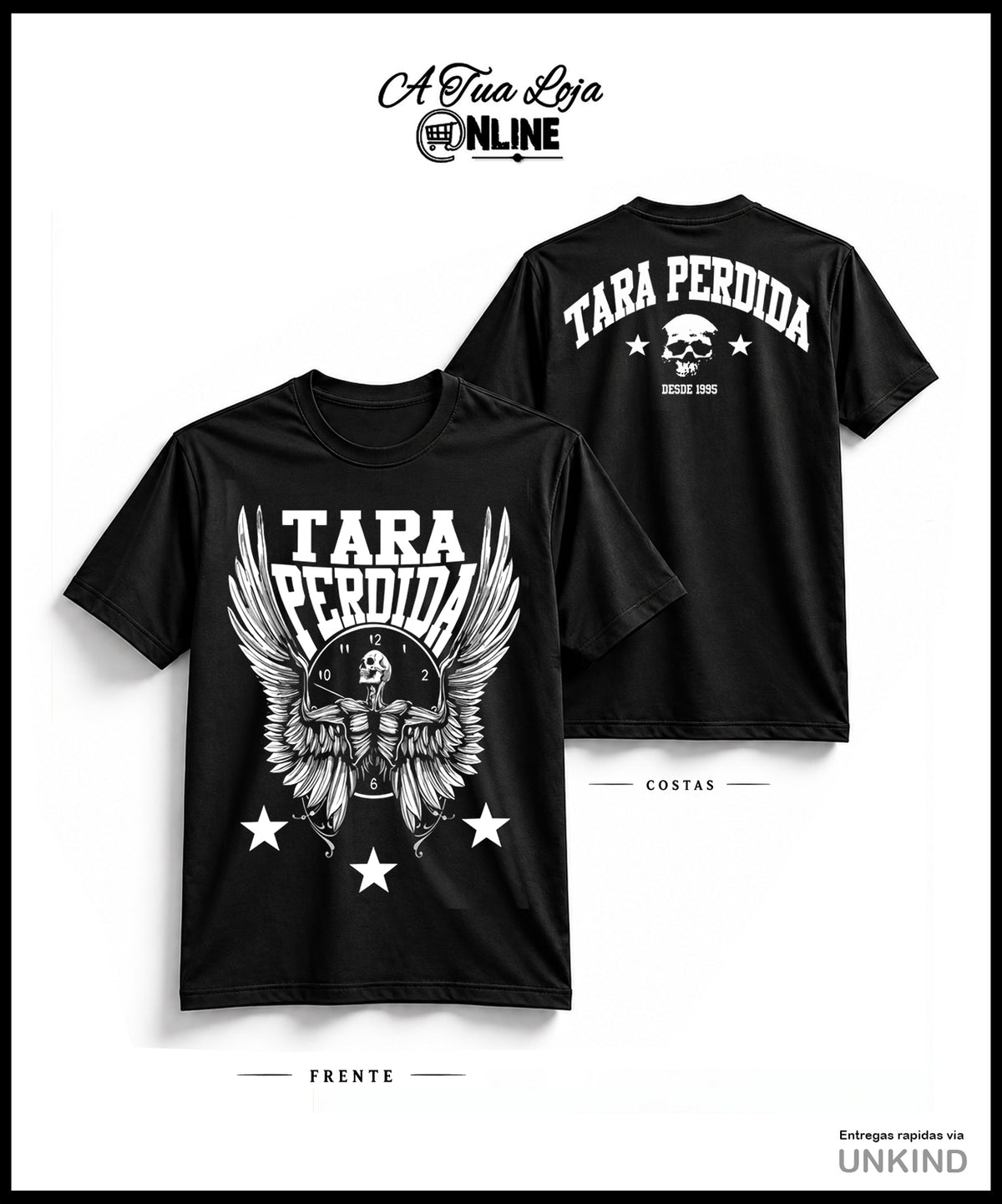 T-Shirt Tara Perdida - Angel Frente e Costas