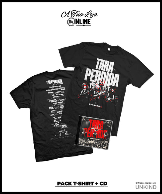 PACK Tara Perdida Alvalade ao Vivo T-Shirt + CD