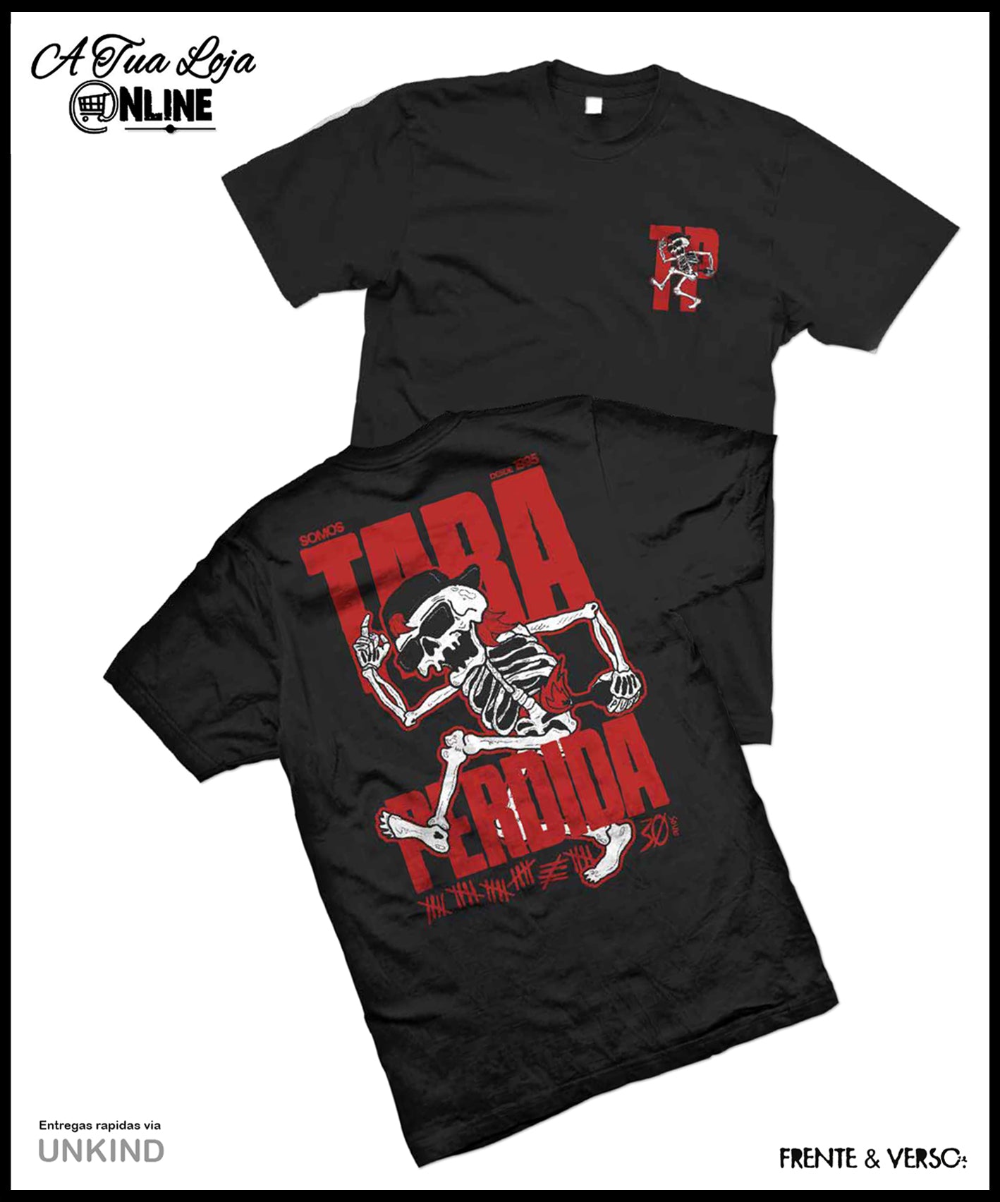 T-Shirt 30 anos Red back print