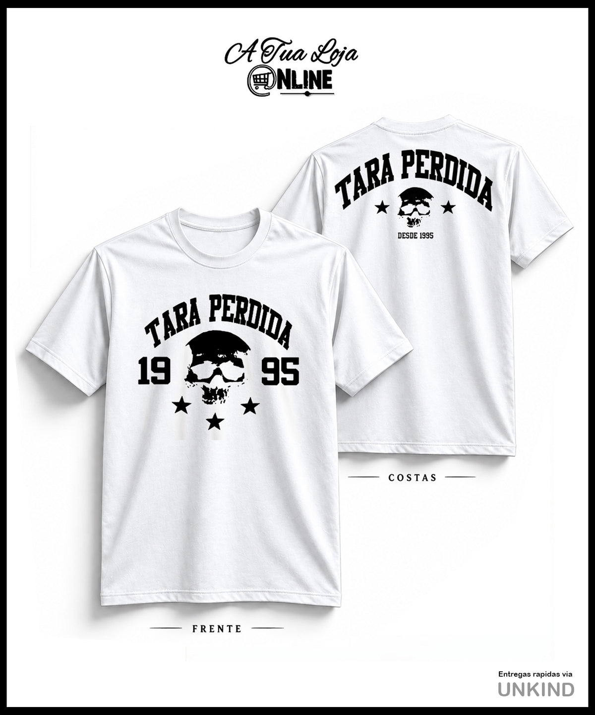 T-Shirt Tara Perdida Branca - Logo Oficial