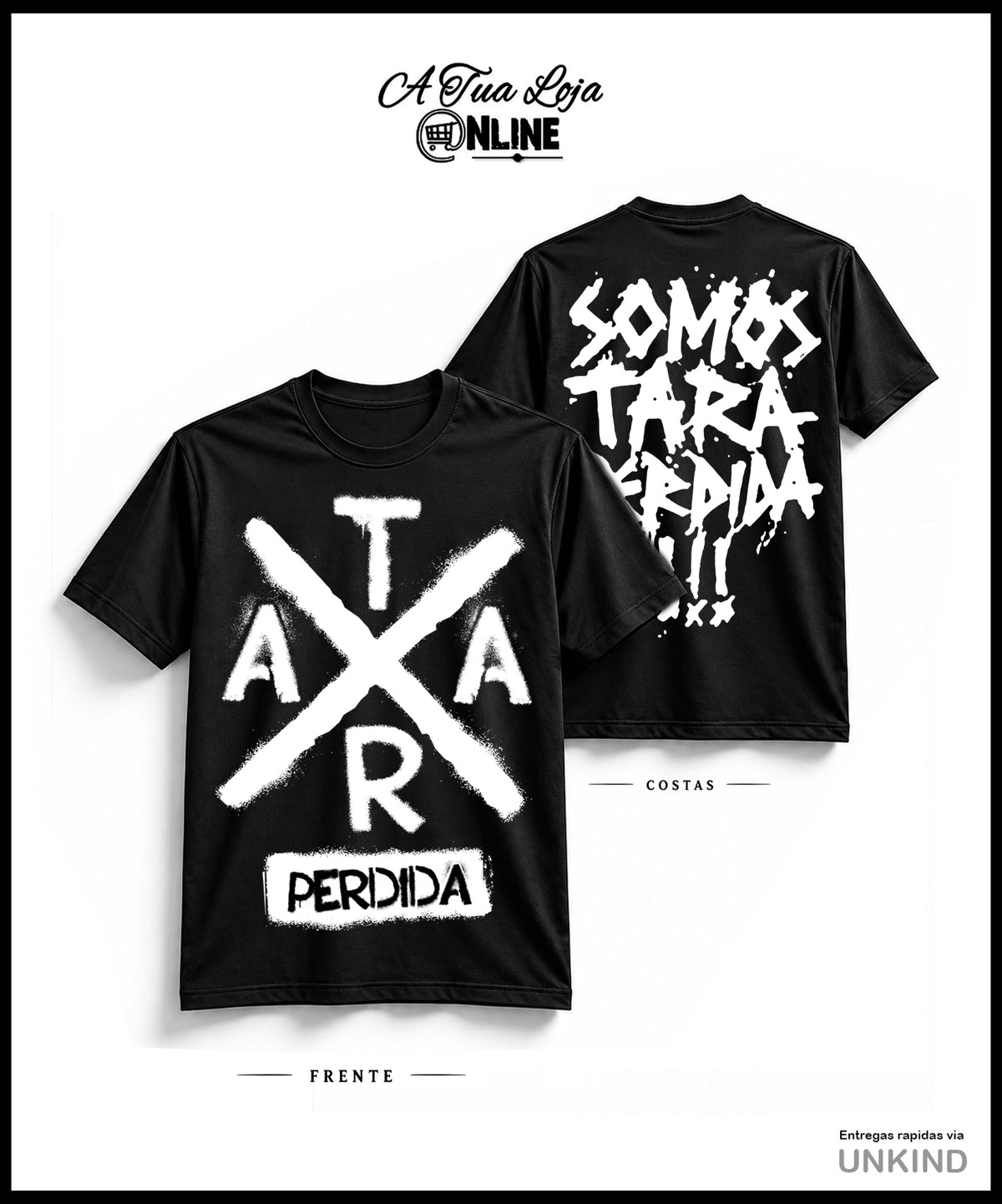T-Shirt Tara Perdida Old School Stp preta